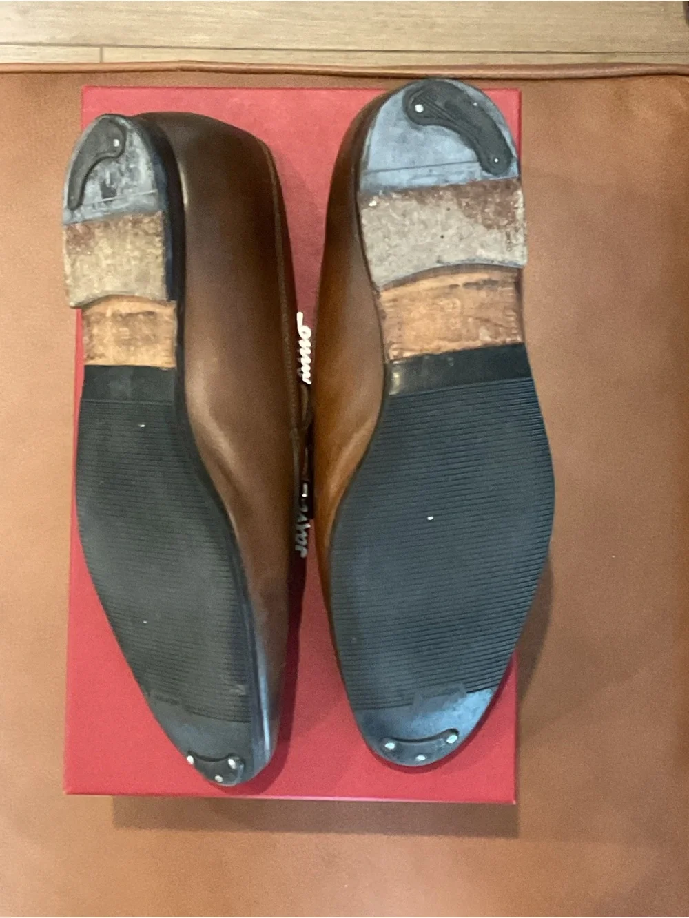 Salvatore Ferragamo Brown Leather Bit-Detail Loafers